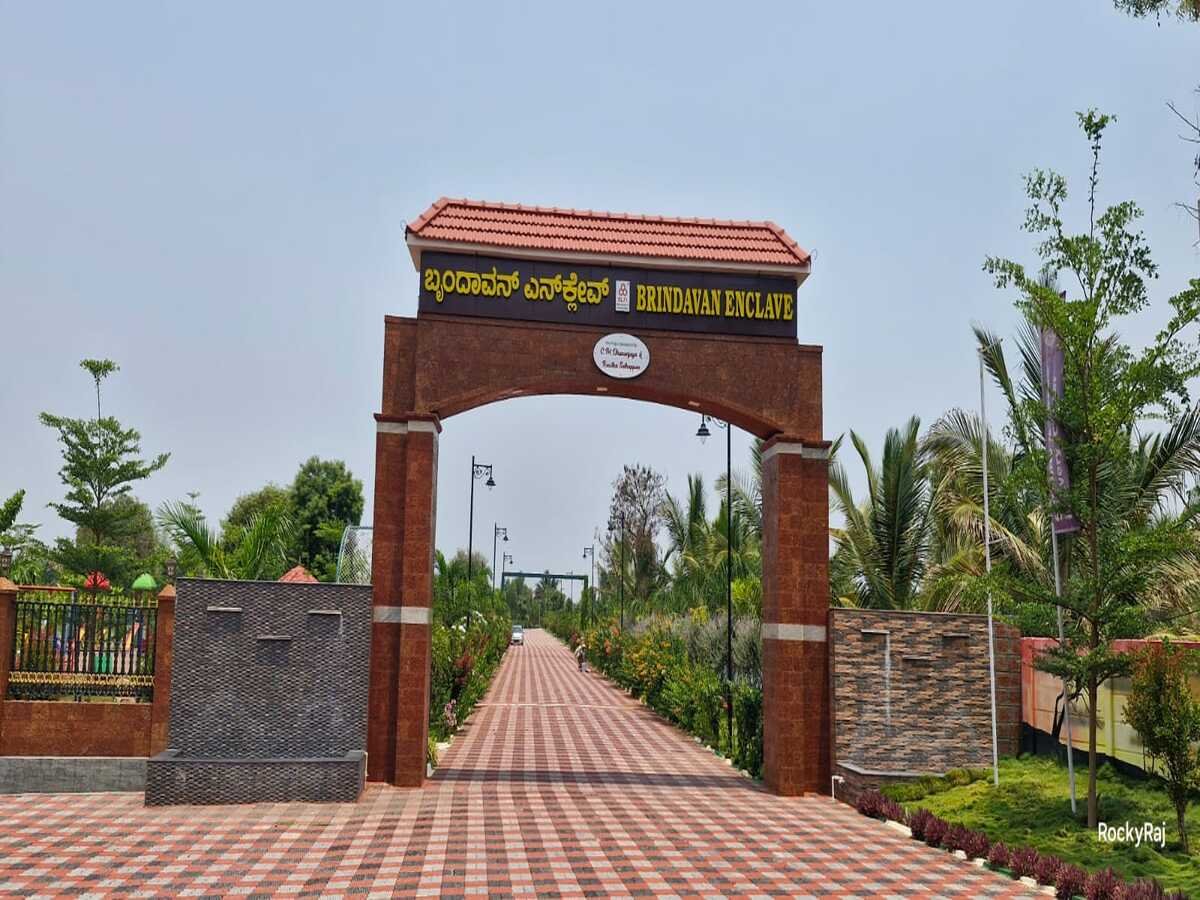 Brindavan Enclave Entrance Gate and Paved Avenue